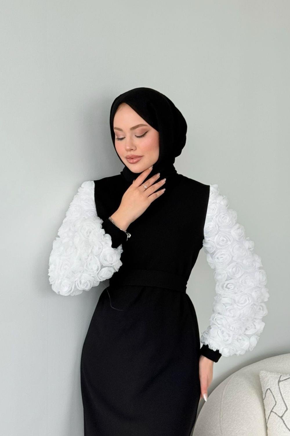 Kolu Güllü Abiye Beyaz 46600 