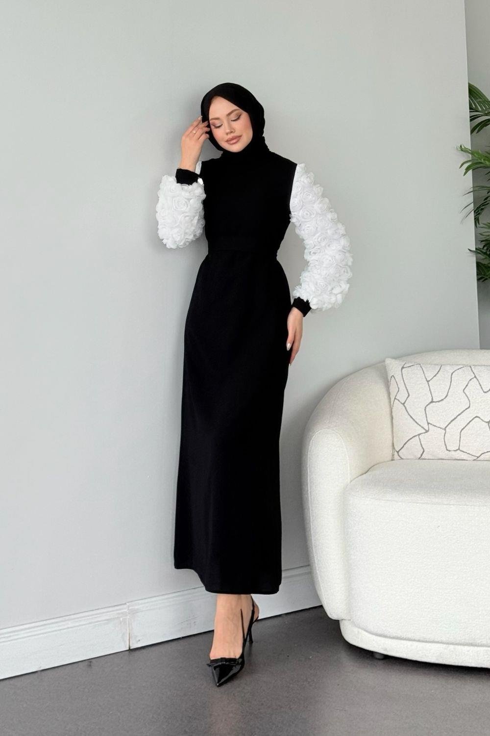 Kolu Güllü Abiye Beyaz 46600 