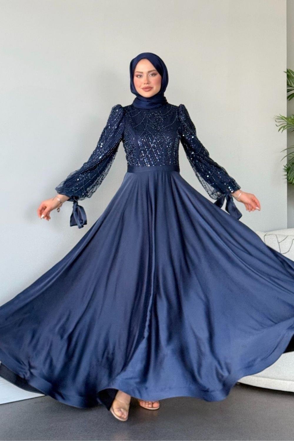 Lauara Abiye Lacivert 4667 