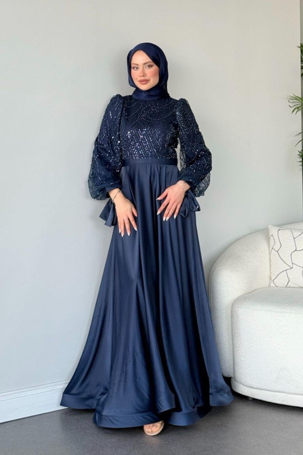 Lauara Abiye Lacivert 4667 