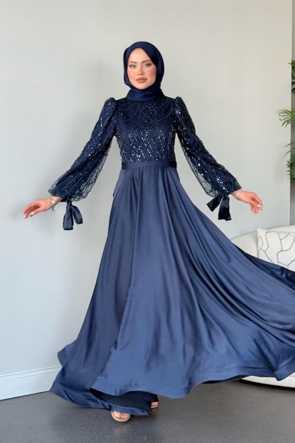 Lauara Abiye Lacivert 4667 