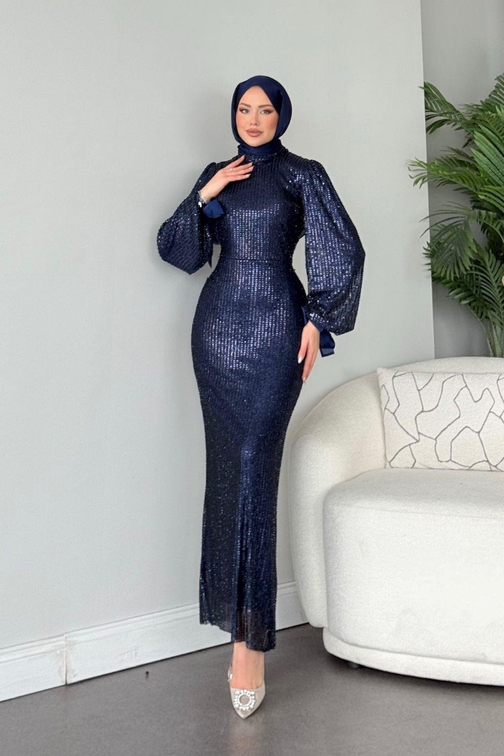 Hayat Abiye Lacivert 4677 