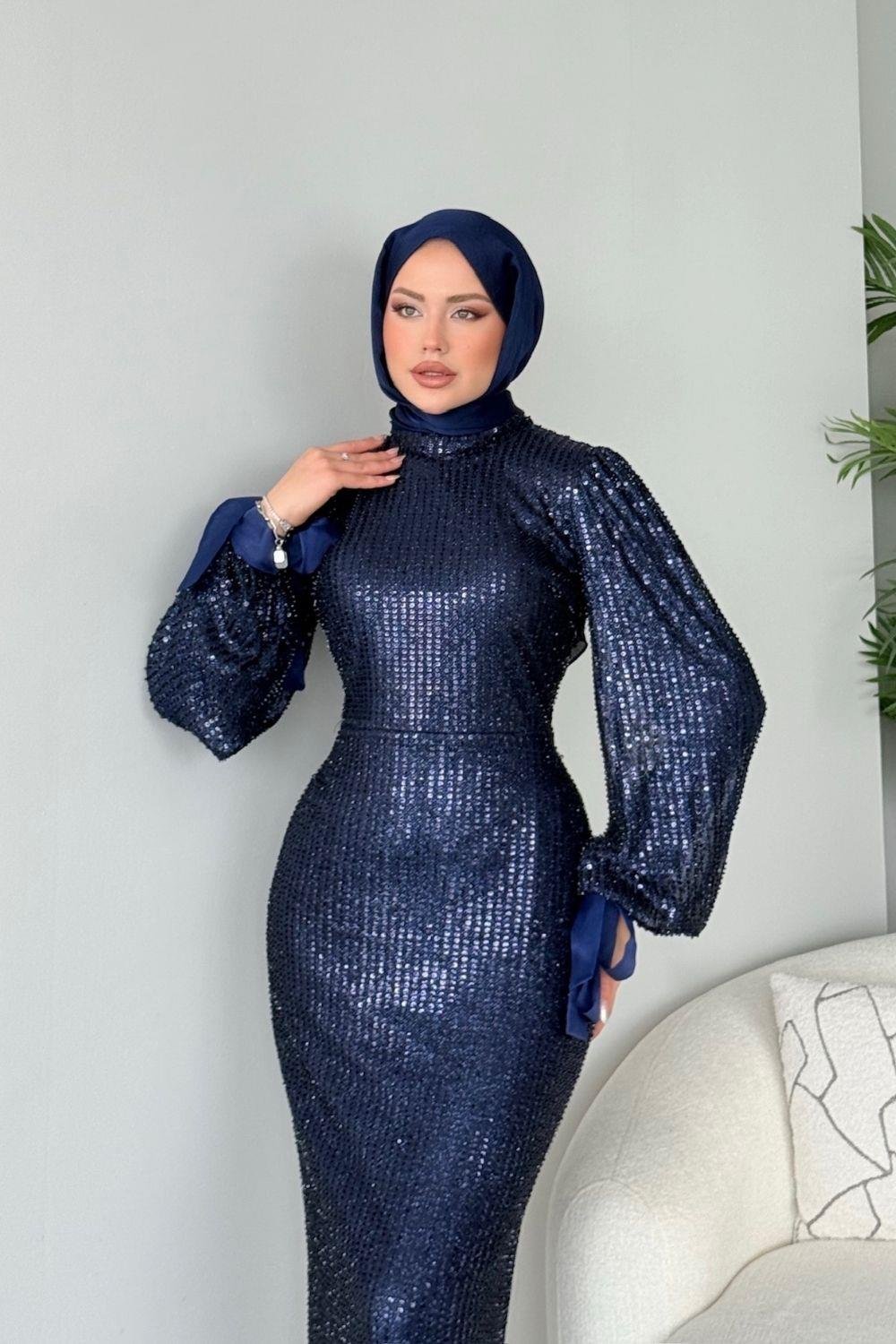 Hayat Abiye Lacivert 4677 