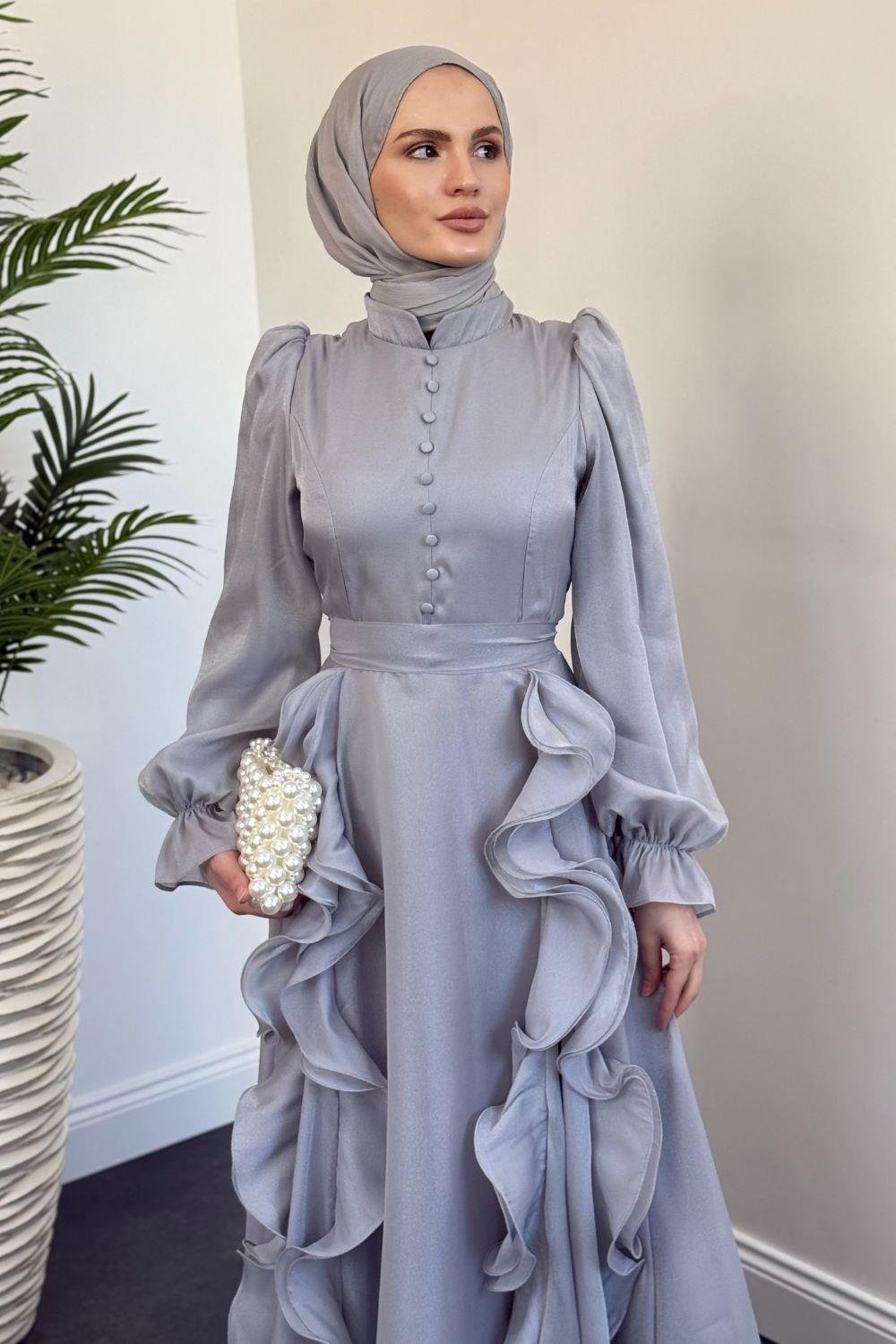 Samira Janjan Abiye Gri 4683 