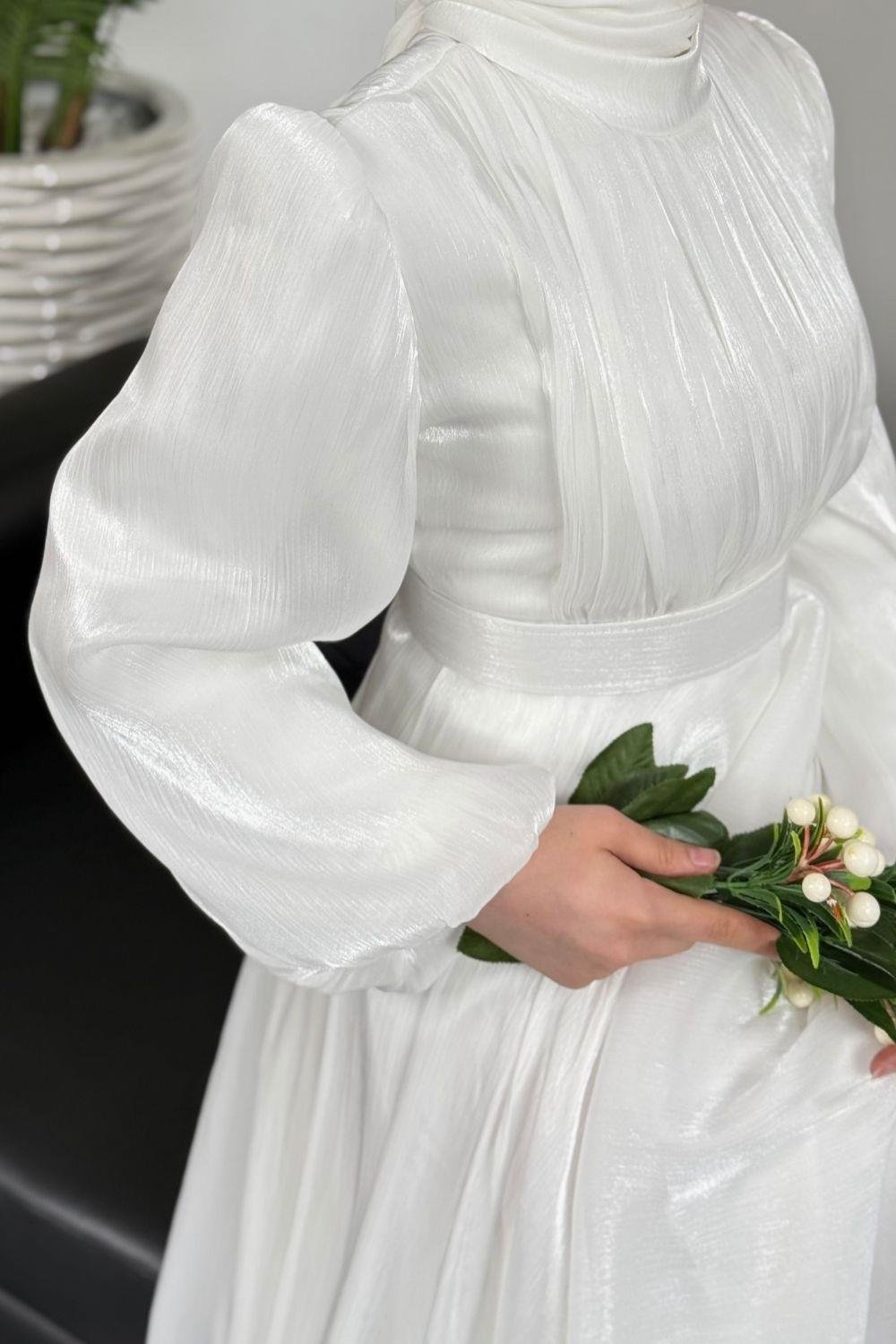 Elmas Janjan Abiye Beyaz 4728 