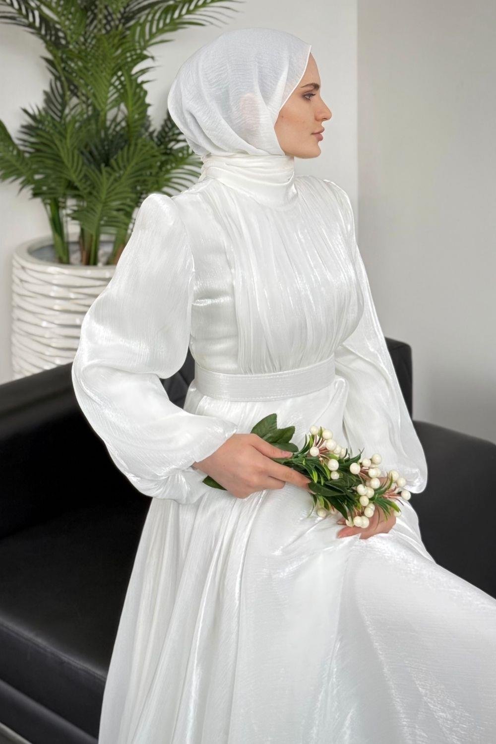 Elmas Janjan Abiye Beyaz 4728 