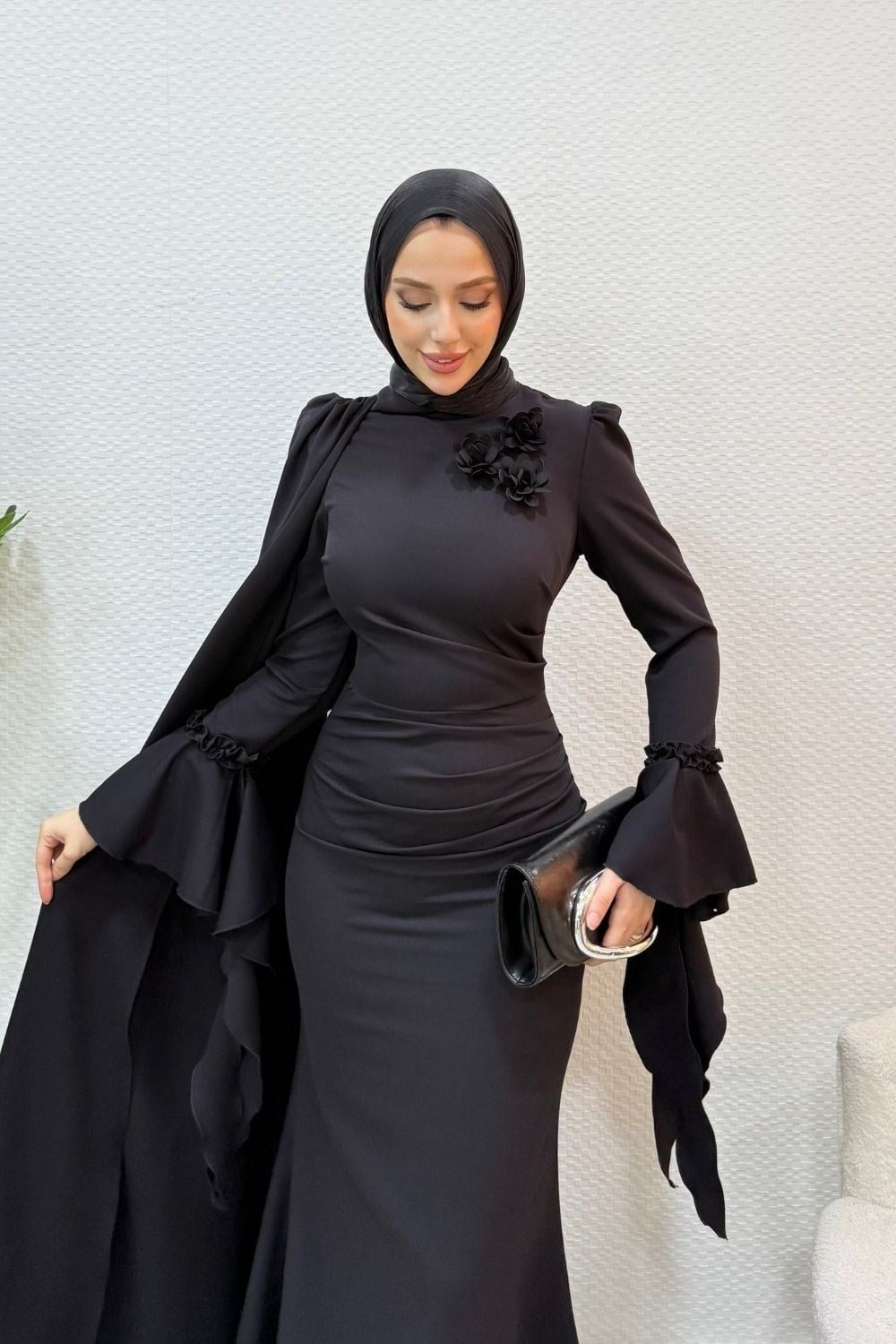 Dabıl Güllü Abiye Siyah 475100 