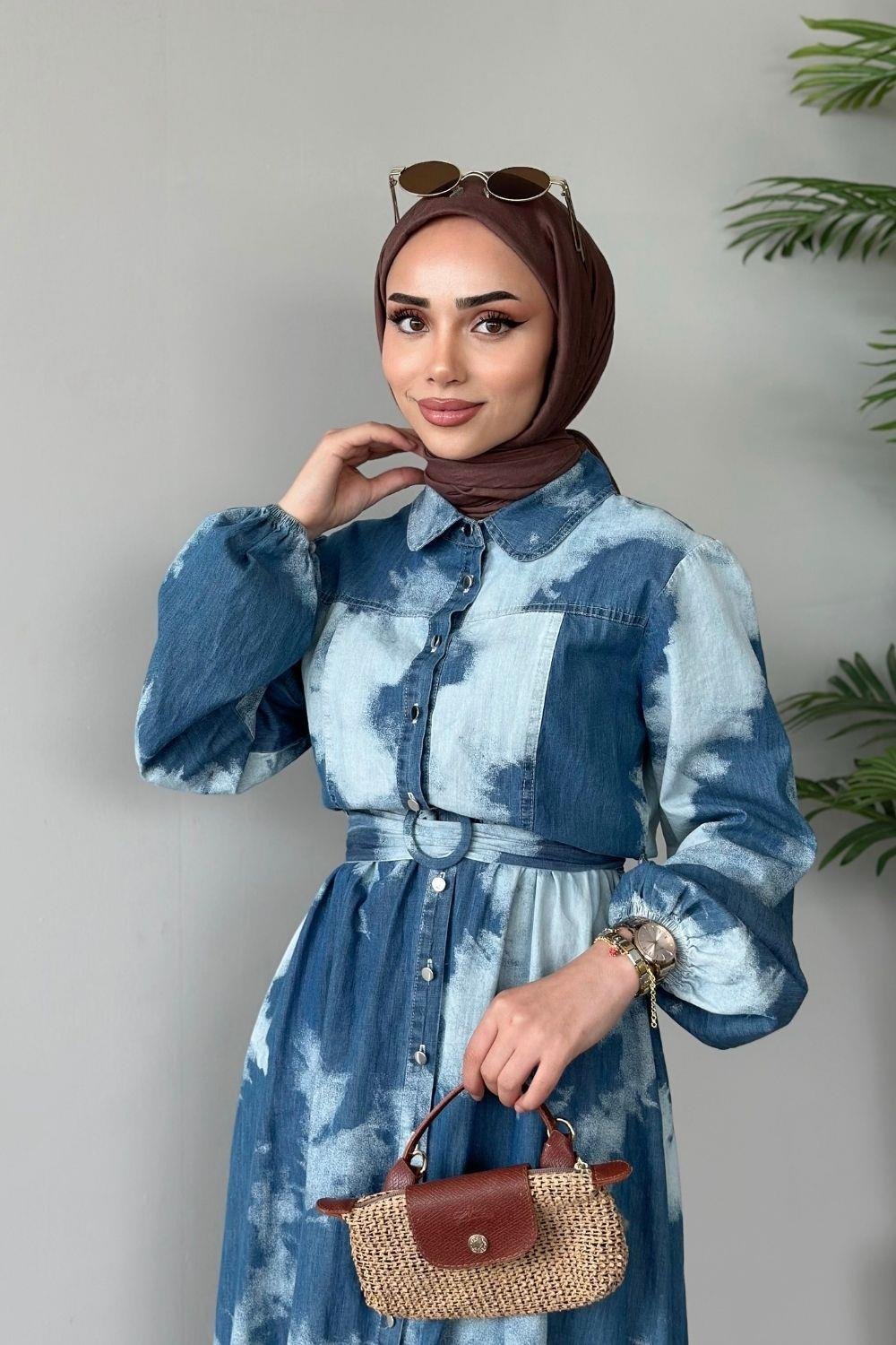 Diana Kot Elbise Mavi 48880 