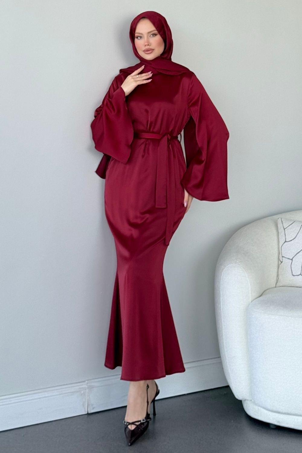 Bear Saten Abiye Bordo 4901 