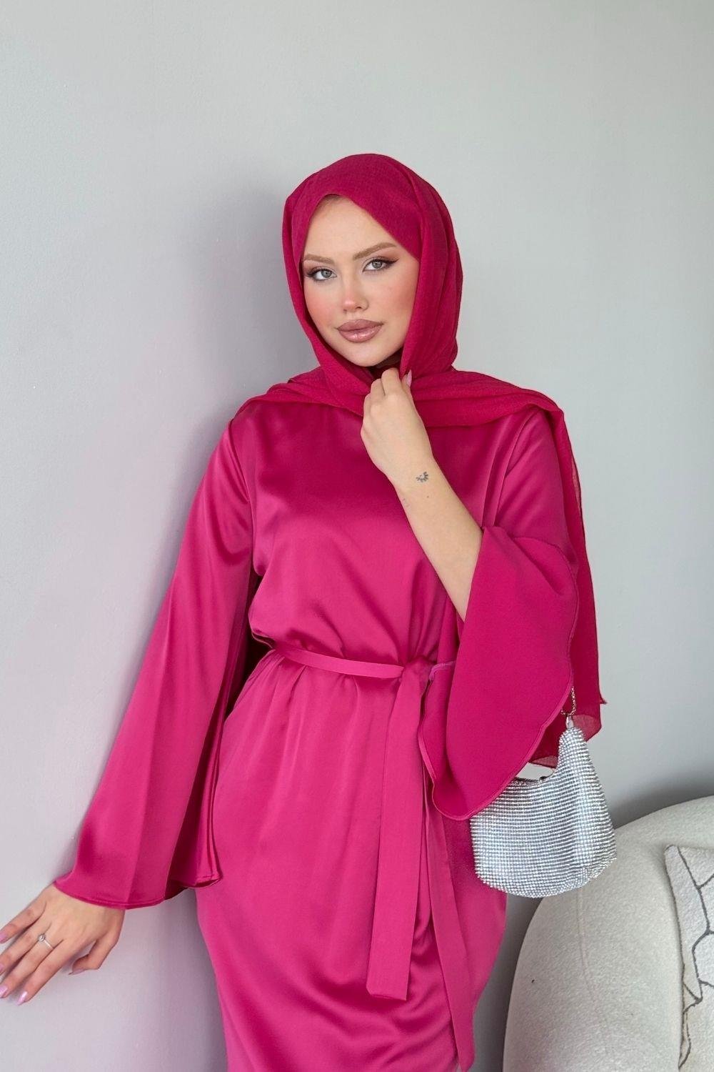 Bear Saten Abiye Fuşya 4901 