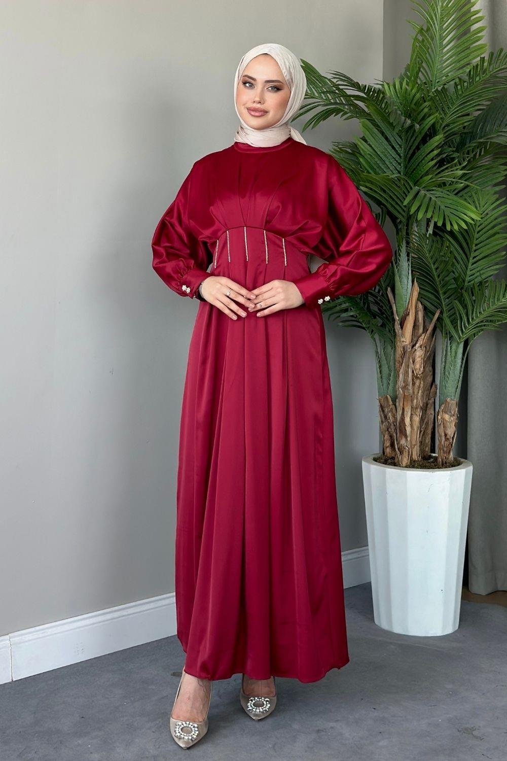 Beniz Abiye Bordo 4902 