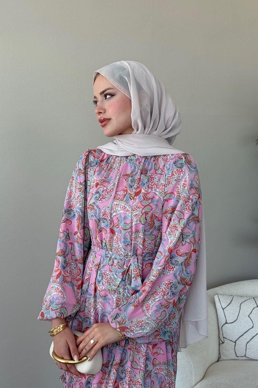 Selin Elbise Pembe 4912 