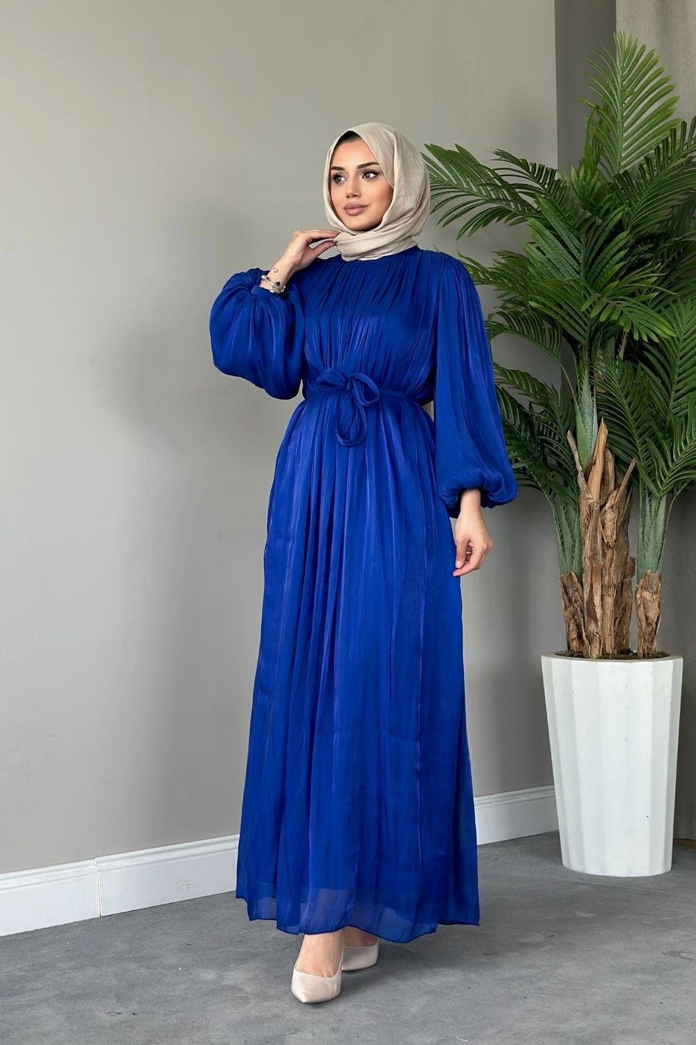 Kol Balon Simli Abiye Saks 4921 