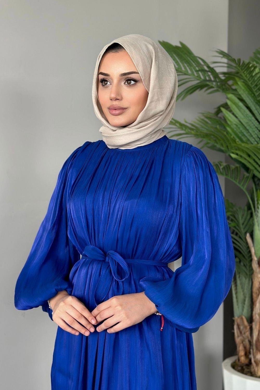 Kol Balon Simli Abiye Saks 4921 