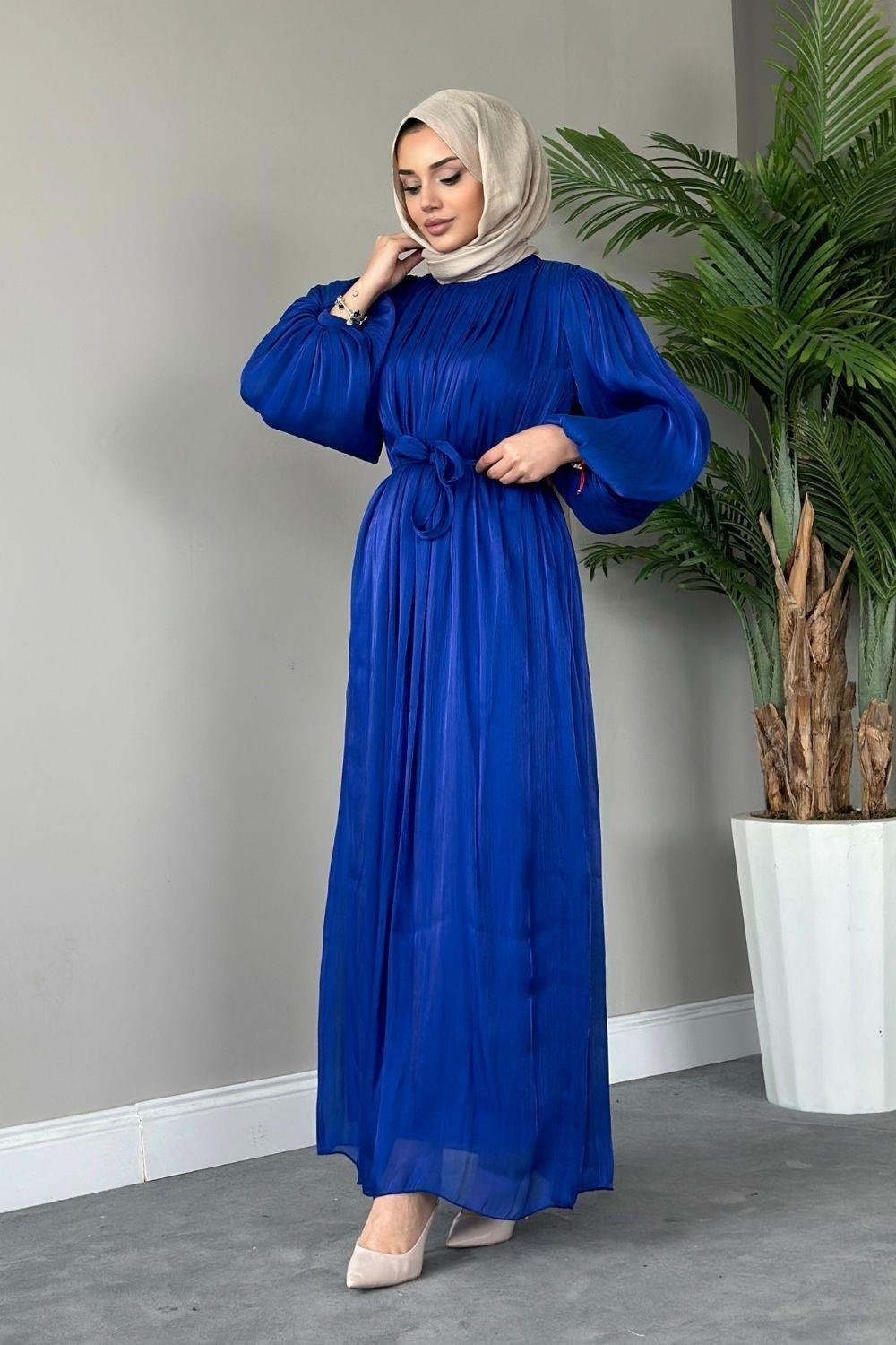 Kol Balon Simli Abiye Saks 4921 