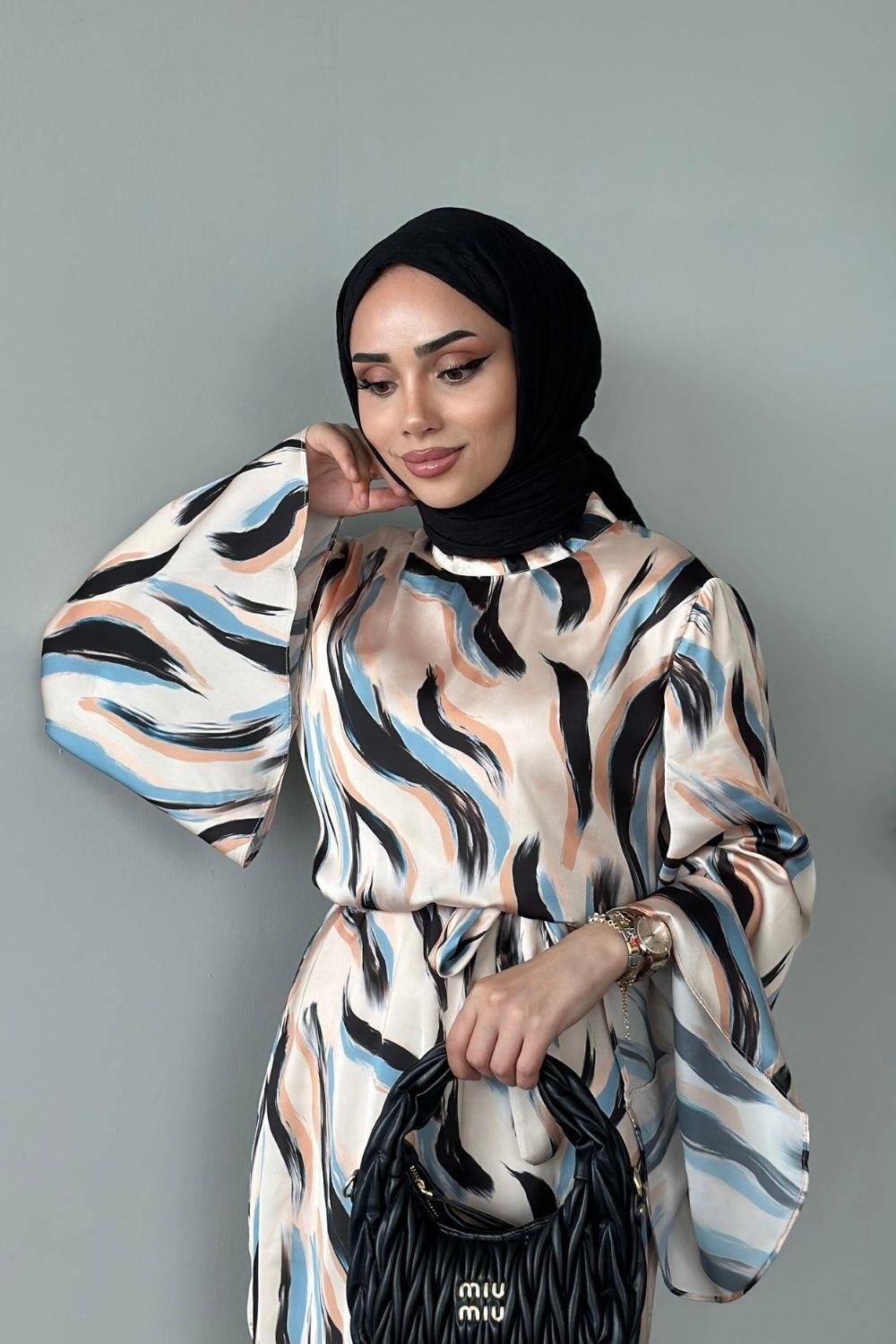 Çisem Elbise Mavi 4942 