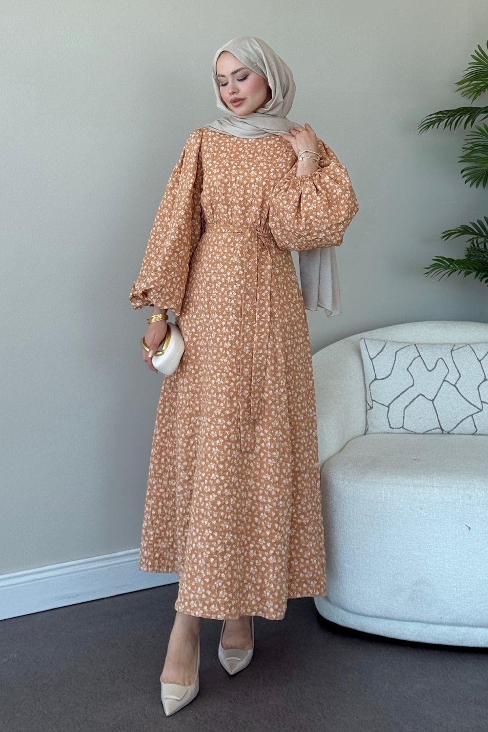 Bulut Elbise Taba 4976 