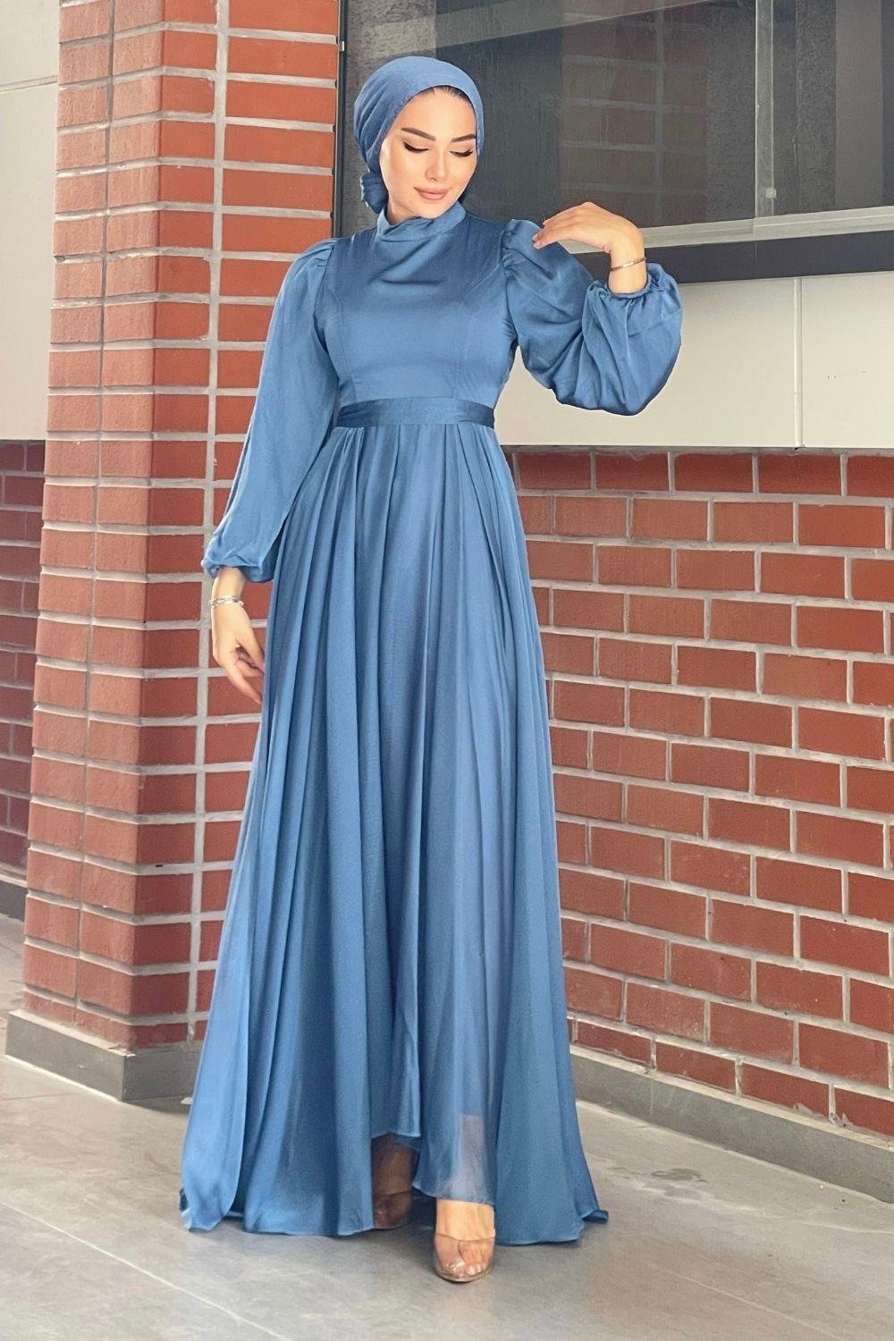 Kuyruklu Jan Jan Abiye İndigo 5023 