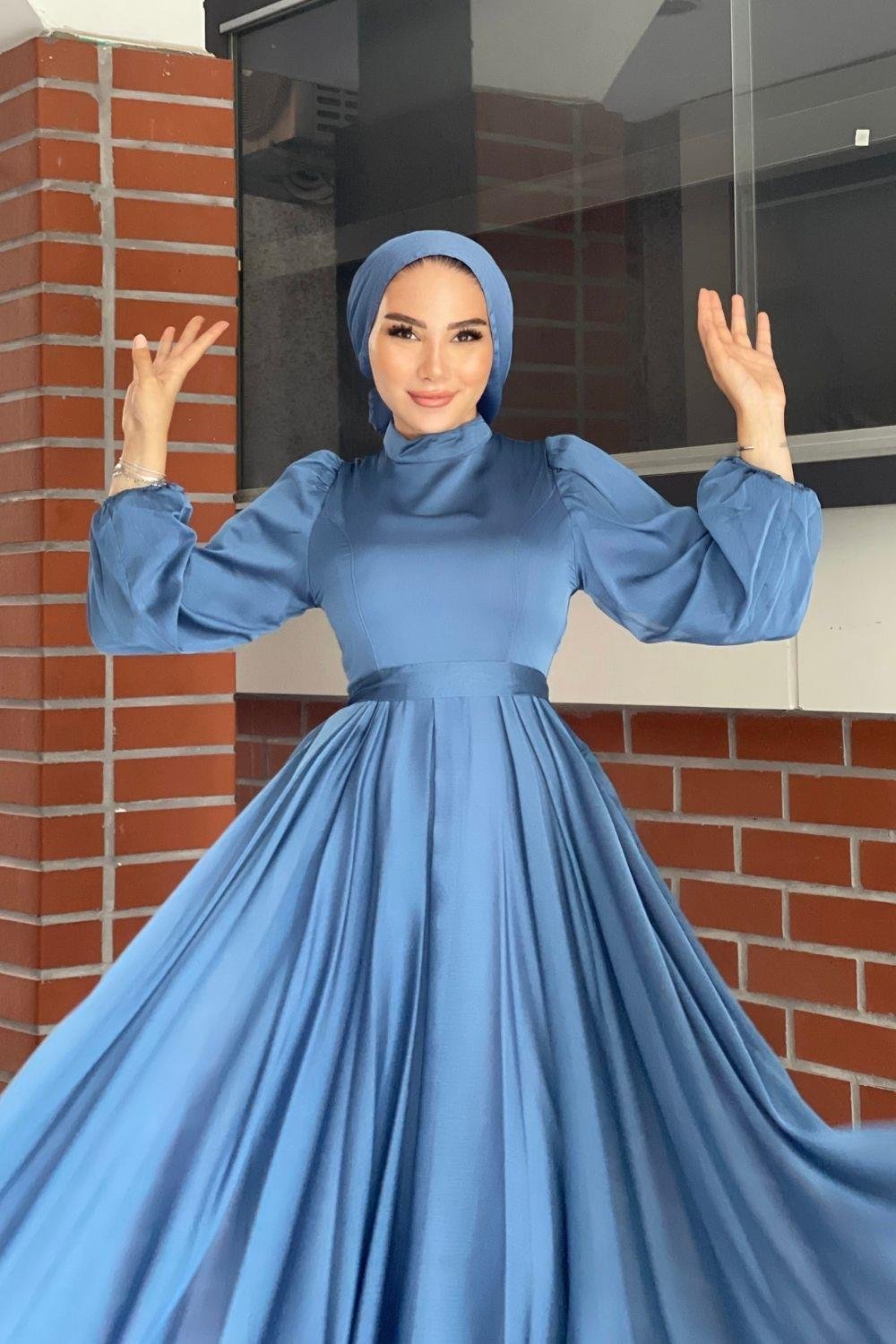 Kuyruklu Jan Jan Abiye İndigo 5023 