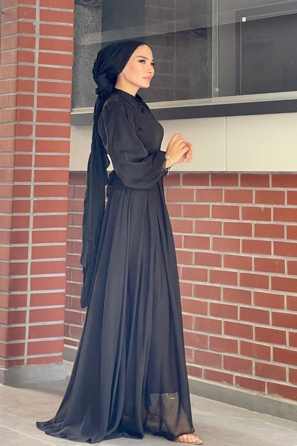 Kuyruklu Jan Jan Abiye Siyah 5023 