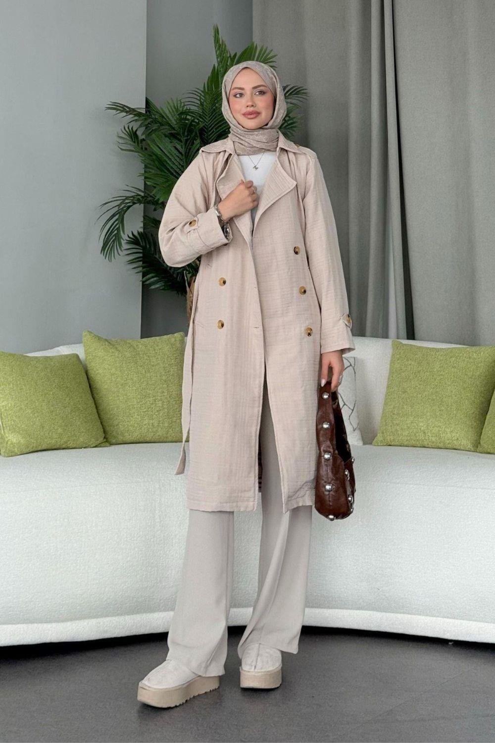 Noure Kapitone Trenç Bej 50250 