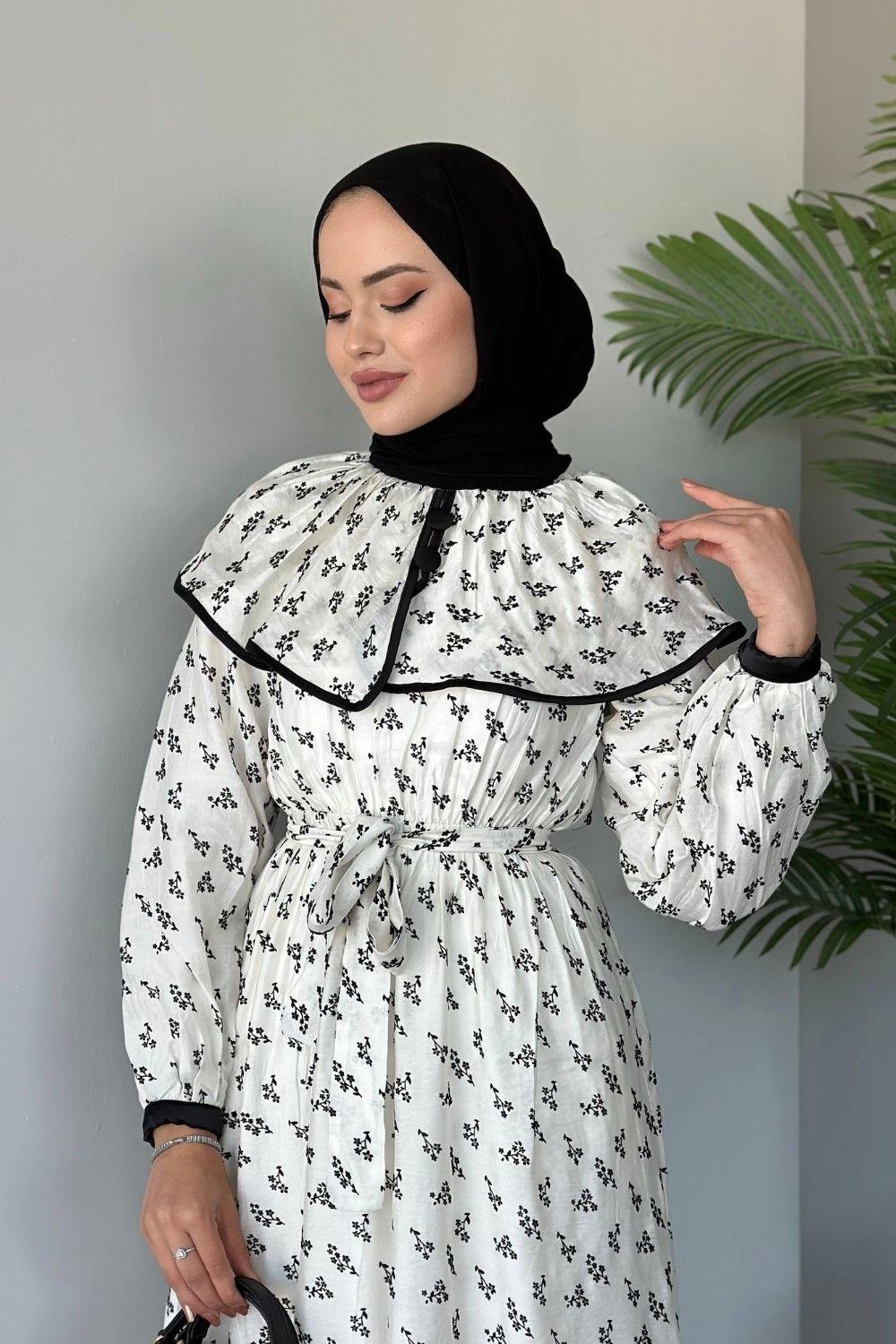 Eftalya Elbise Beyaz 5073 