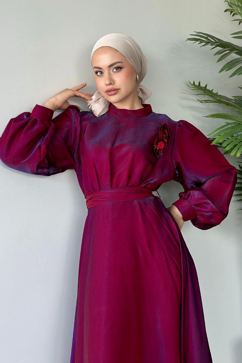 Çilay Elbise Fuşya 5089 