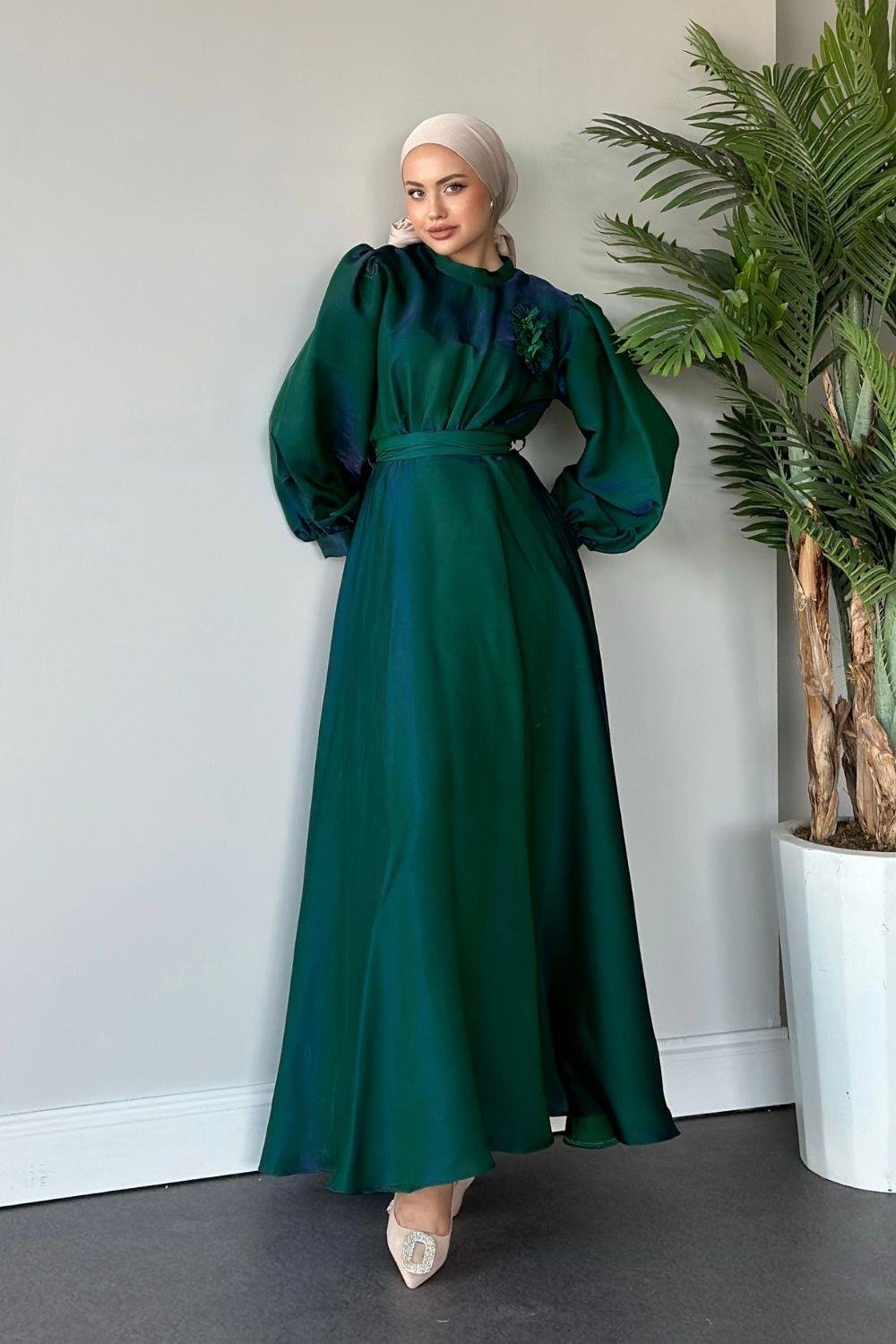 Çilay Elbise Zümrüt 5089 