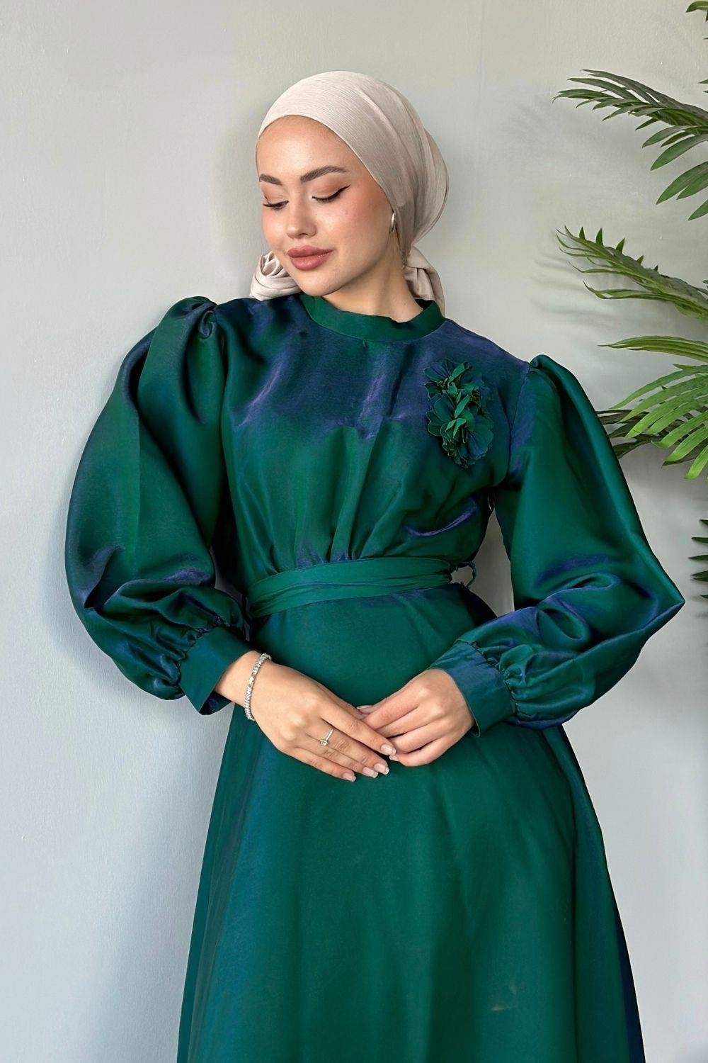 Çilay Elbise Zümrüt 5089 