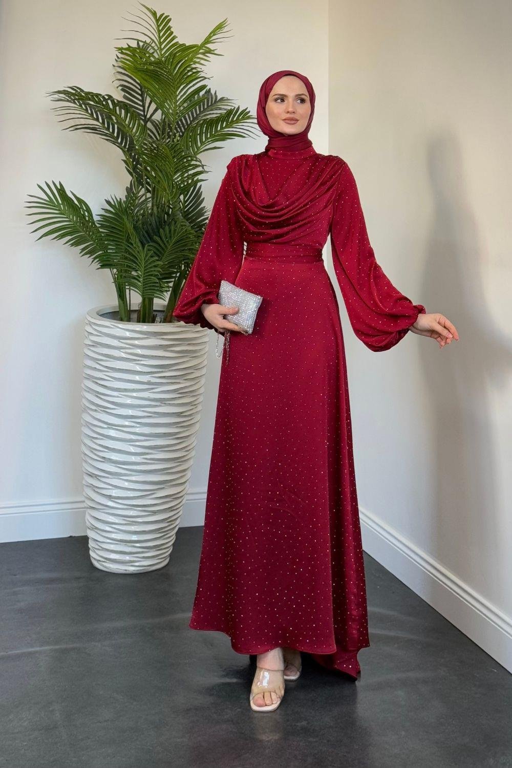 Ayşin Abiye Bordo 5100 