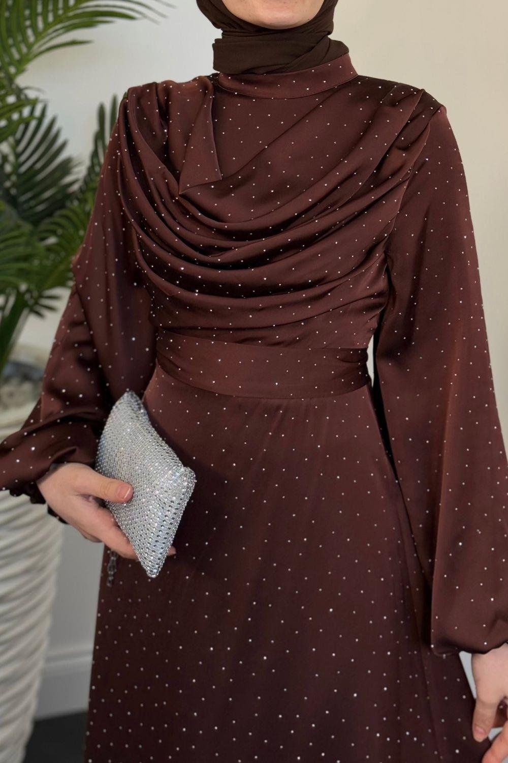 Ayşin Abiye Kahverengi 5100 