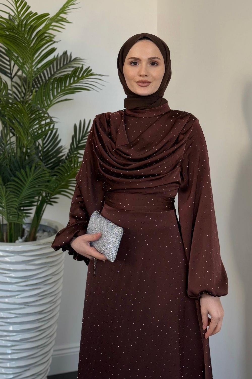 Ayşin Abiye Kahverengi 5100 