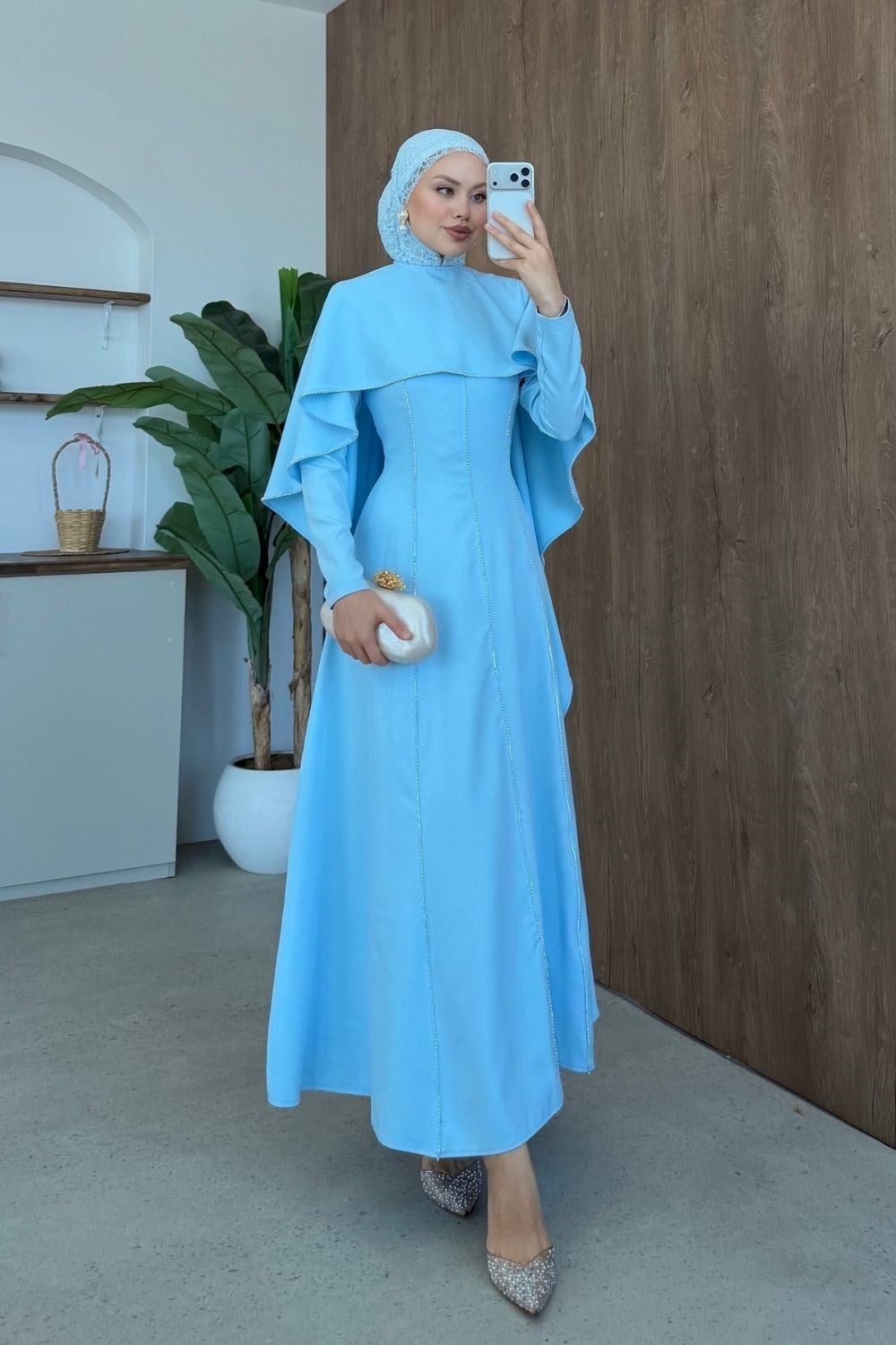 Claris Pelerin Elbise Bebe Mavisi 5197 