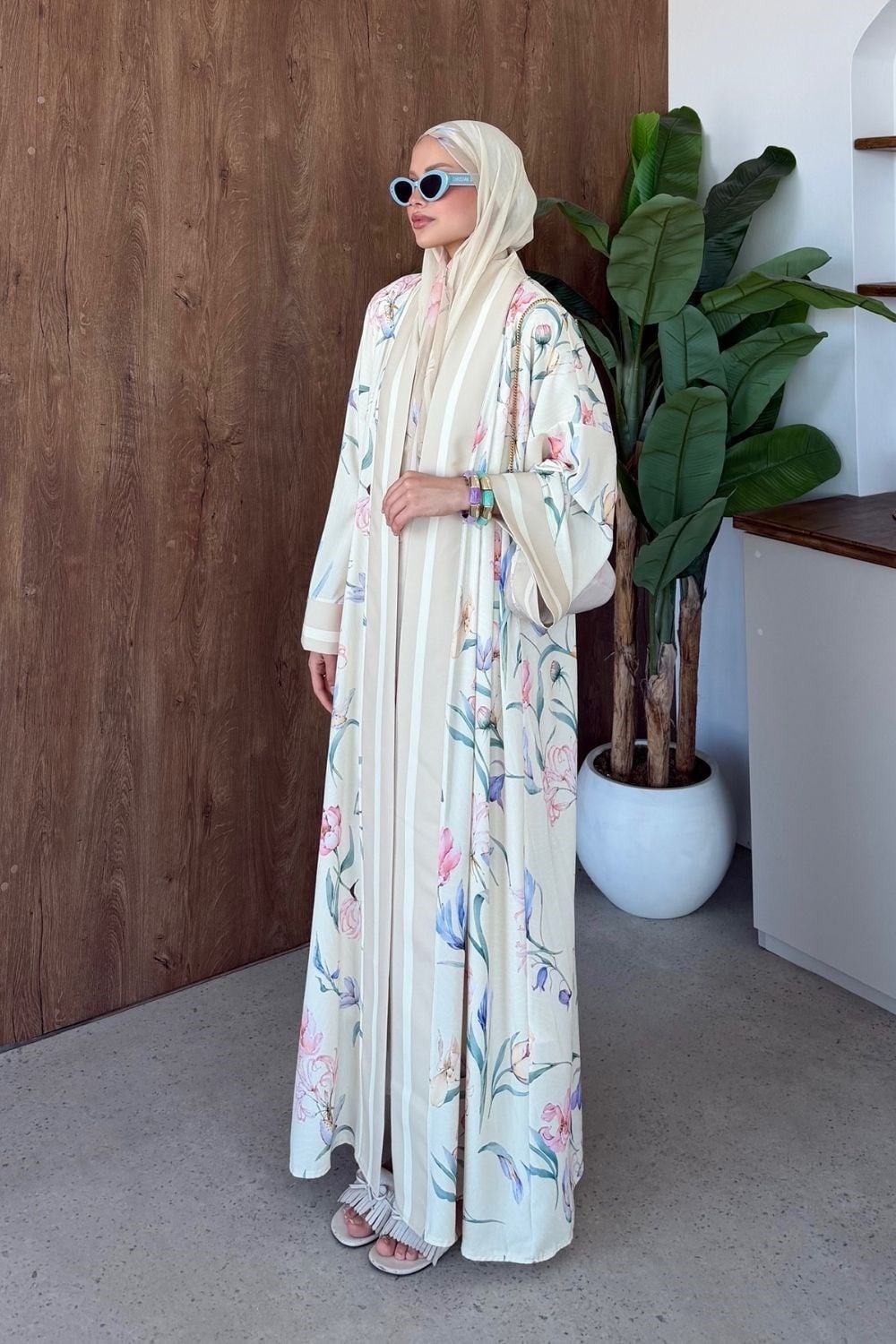 Gülce Şallı Kimono Sarı 5203 