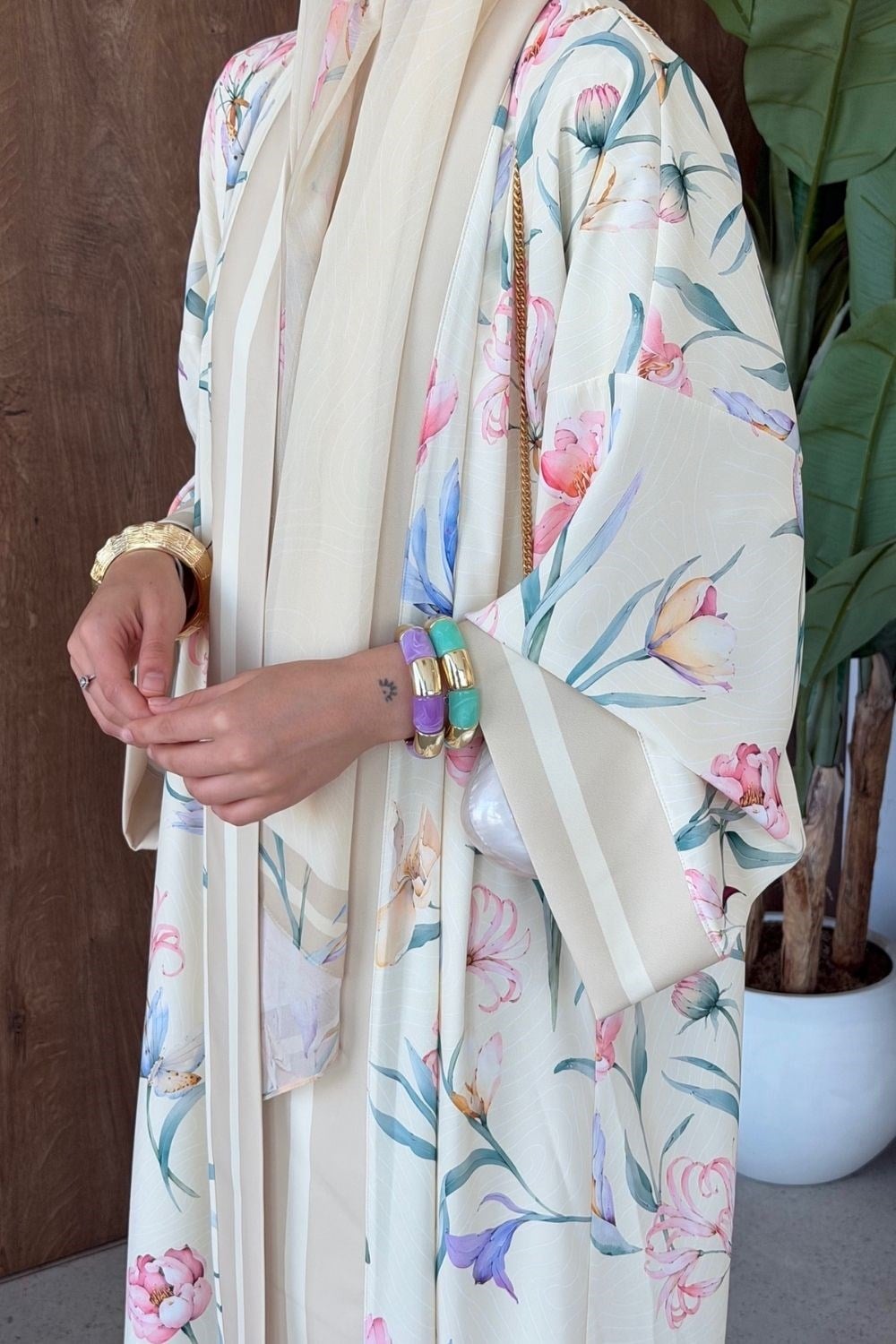 Gülce Şallı Kimono Sarı 5203 