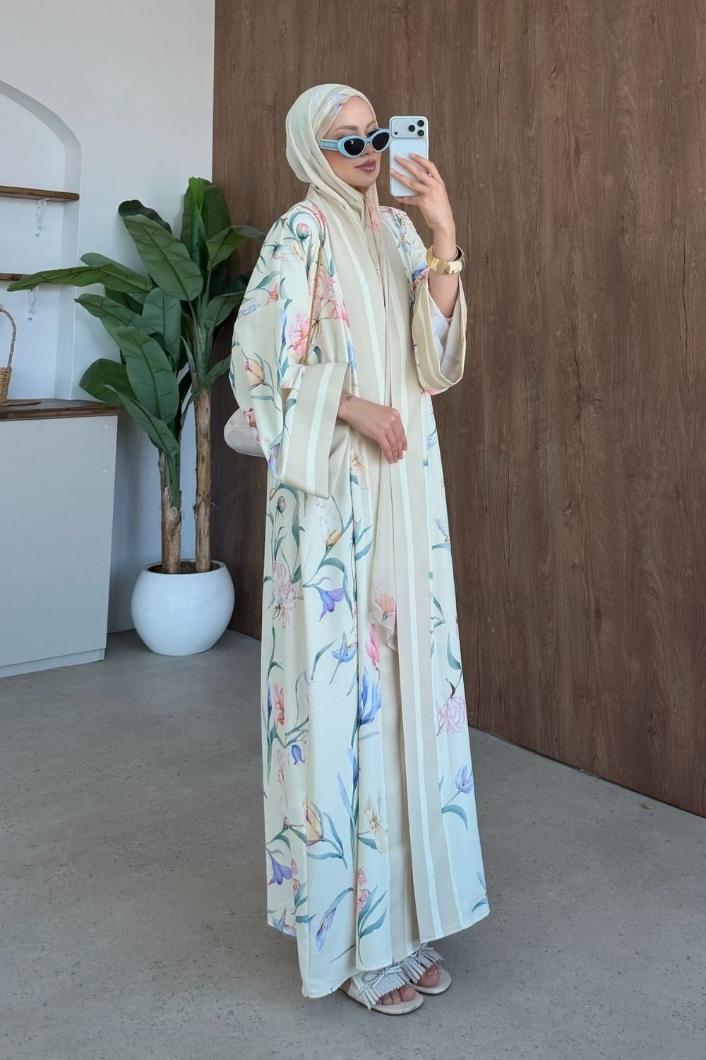 Gülce Şallı Kimono Sarı 5203 