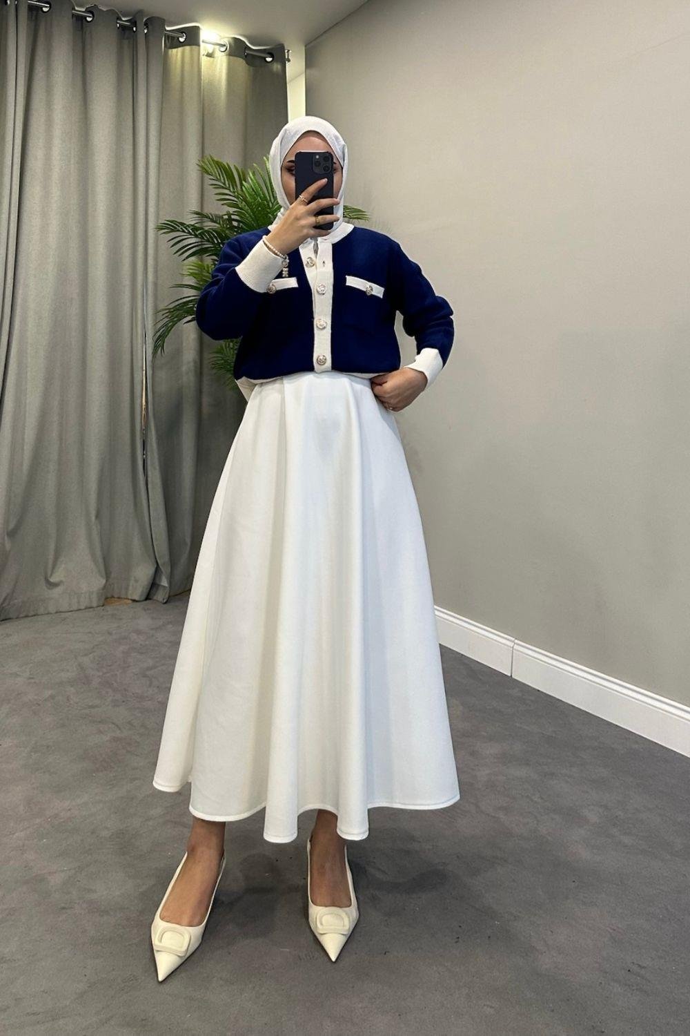 Sedef Triko Hırka Lacivert 5590 