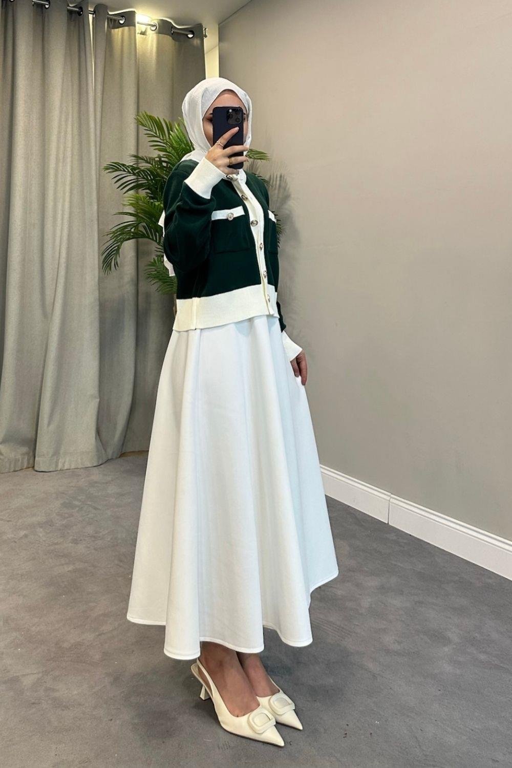 Sedef Triko Hırka Zümrüt 5590 