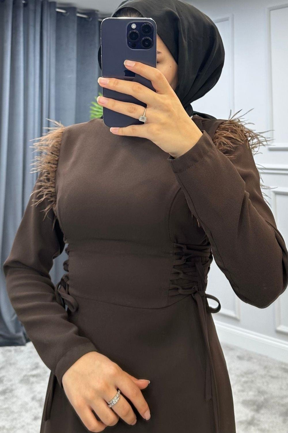 Karanfil Abiye Kahverengi 5975 