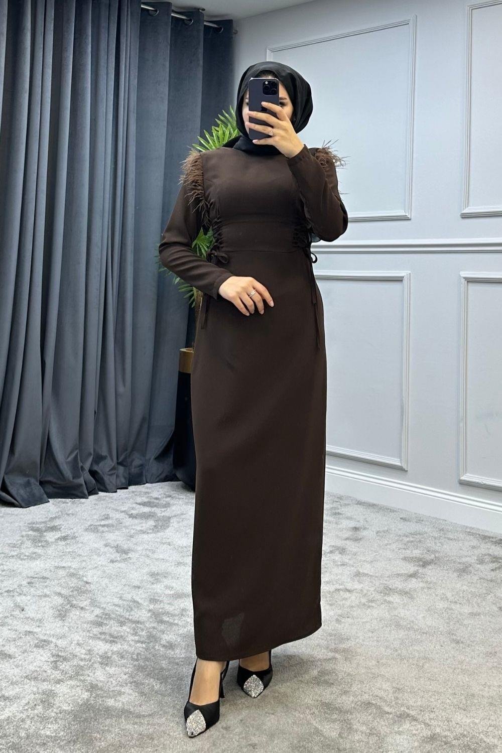 Karanfil Abiye Kahverengi 5975 