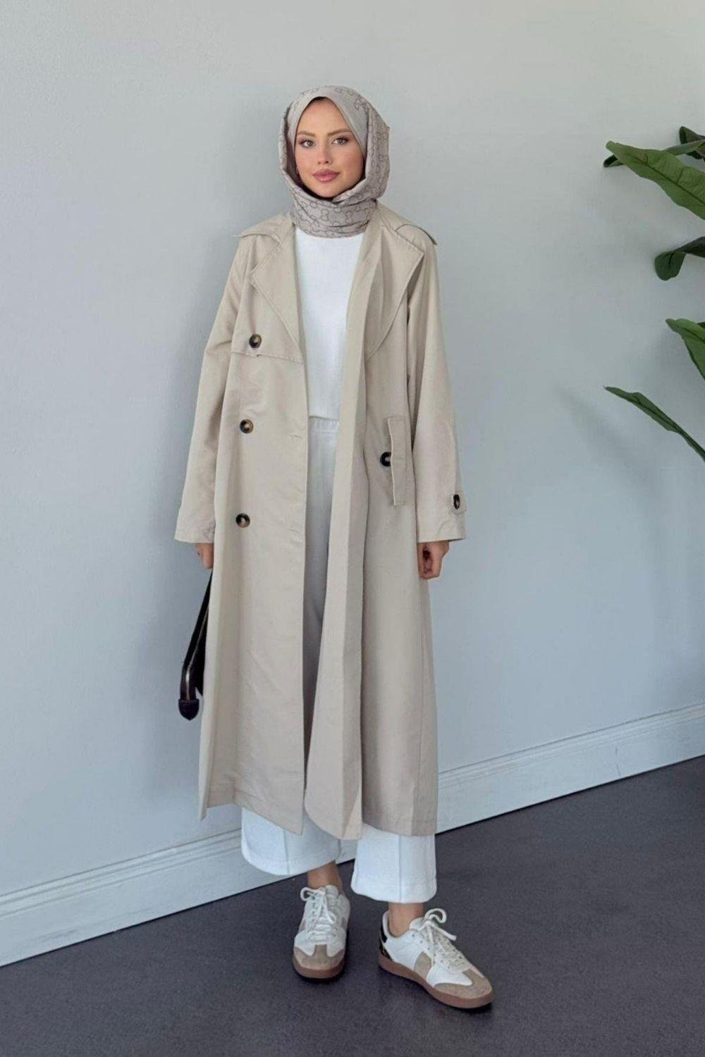 Rüzgarlık Trençkot Bej 5985 