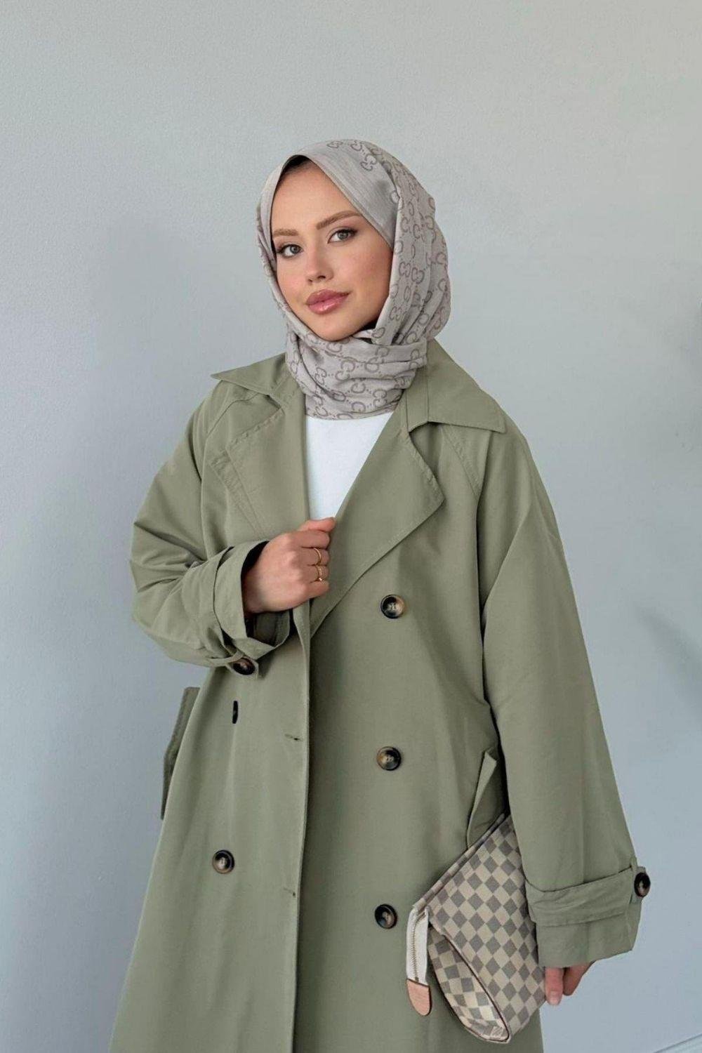 Rüzgarlık Trençkot Mint 5985 