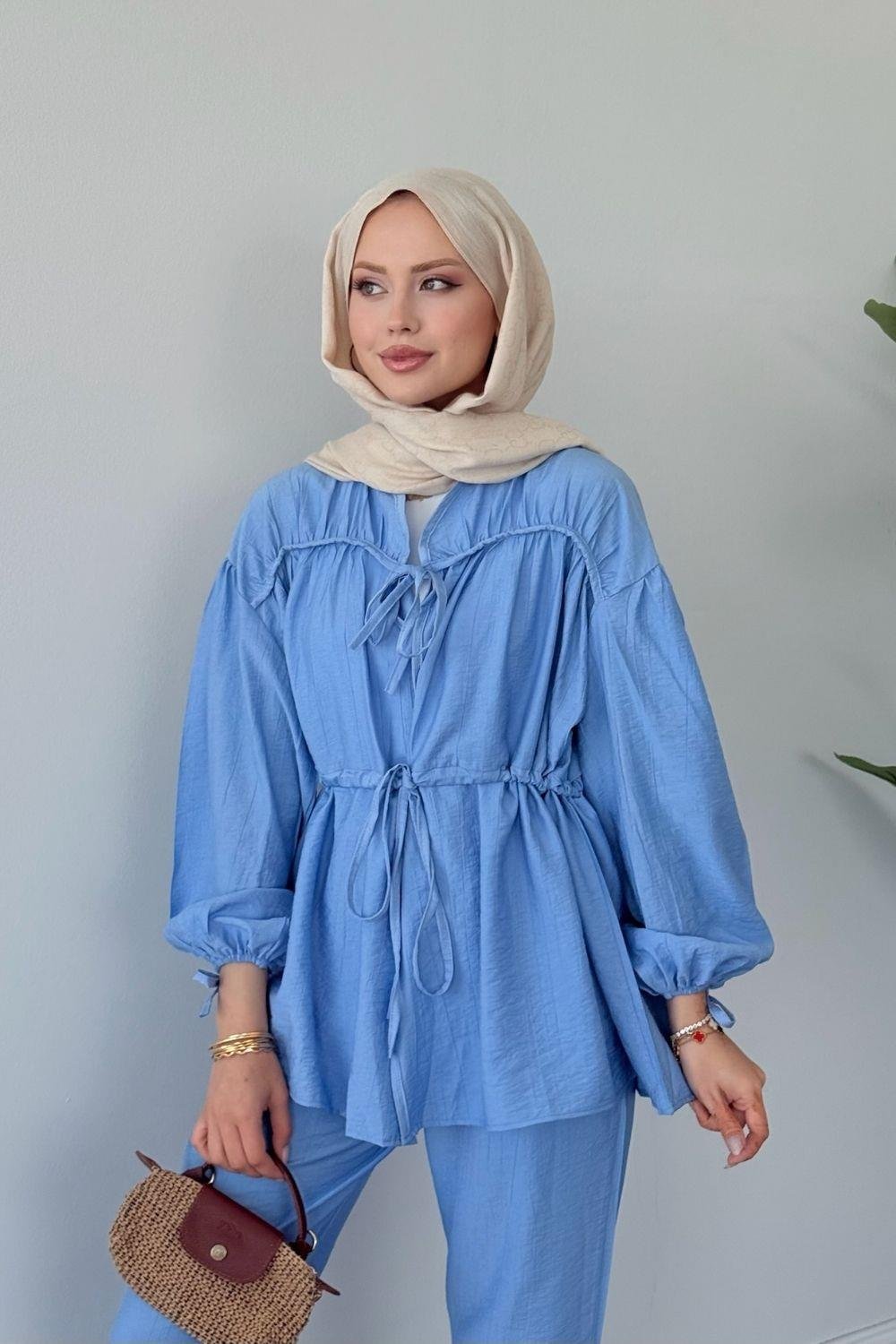 Mısır Pantolon Takım Bebe Mavisi 6001 