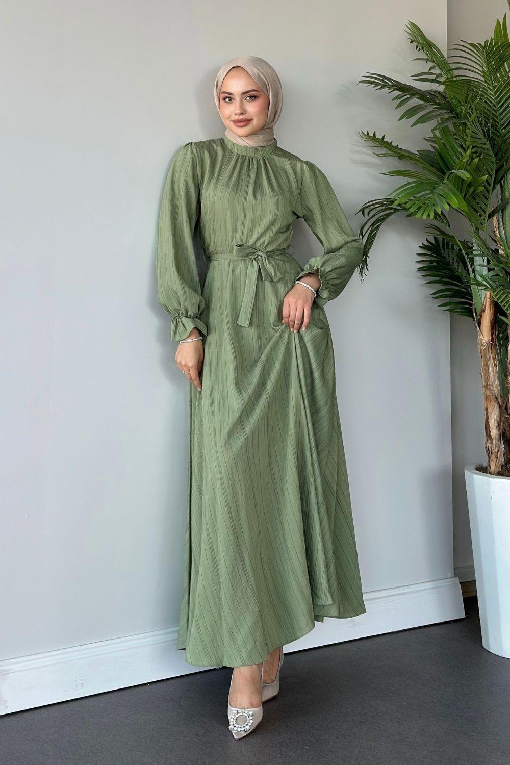 İkra Elbise Haki 6003 