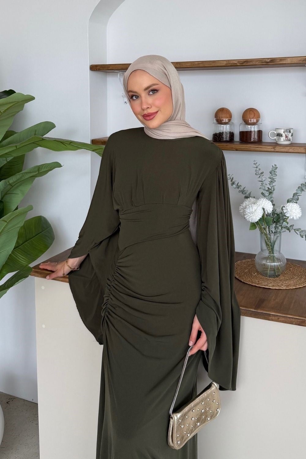 Lucy Sandy Elbise Haki 6027 
