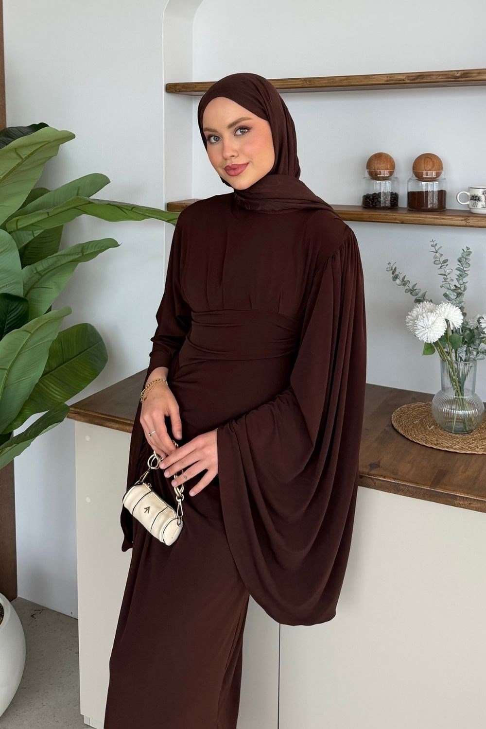 Lucy Sandy Elbise Kahverengi 6027 