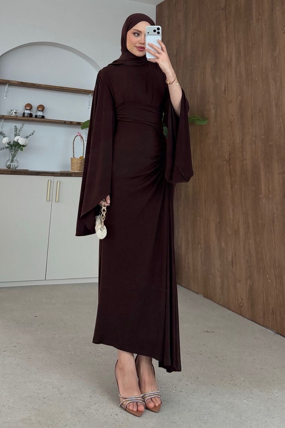 Lucy Sandy Elbise Kahverengi 6027 