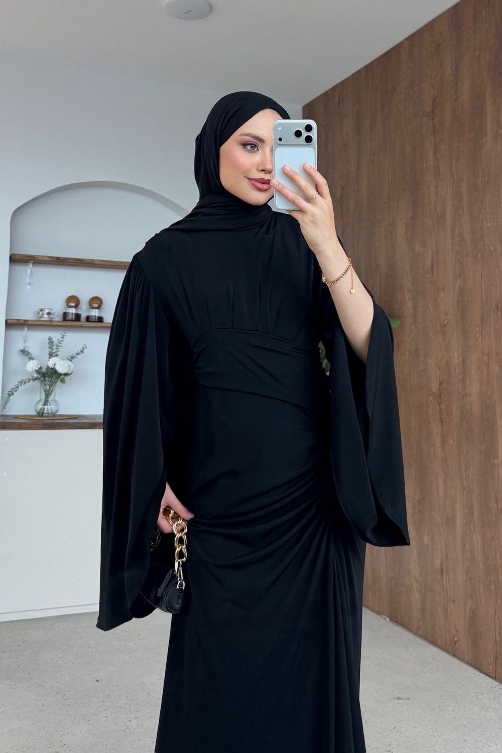 Lucy Sandy Elbise Siyah 6027 