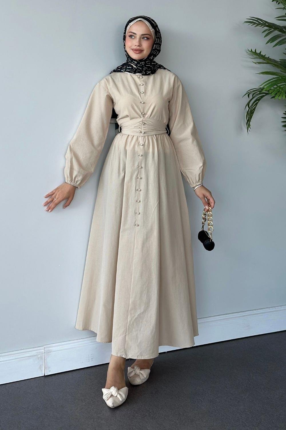 İzem Elbise Bej 60400 