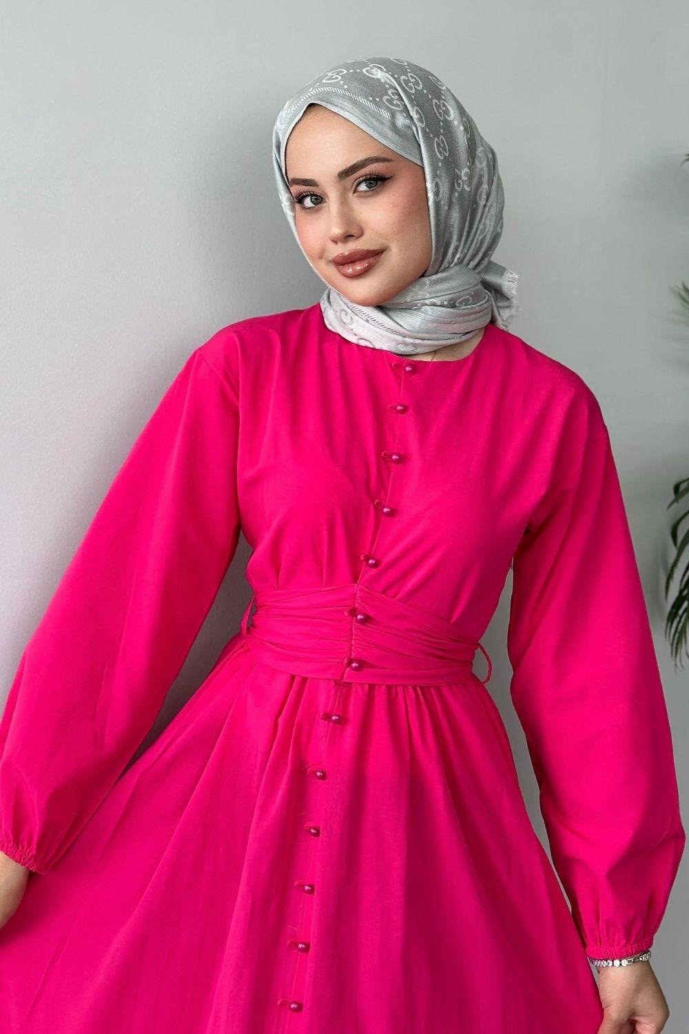 İzem Elbise Pembe 60400 